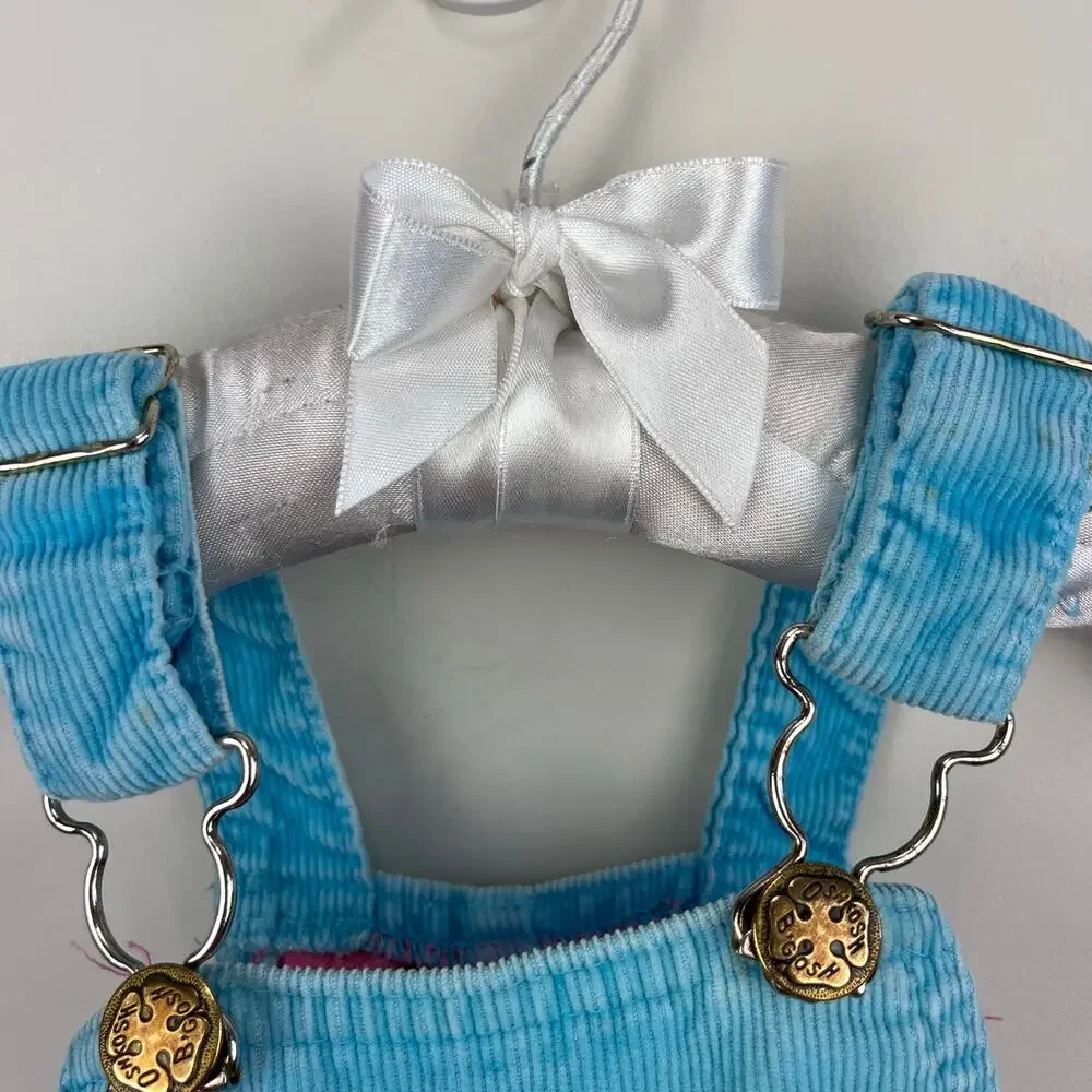 Vintage OshKosh Blue Corduroy Snowman Overalls 24 Months USA